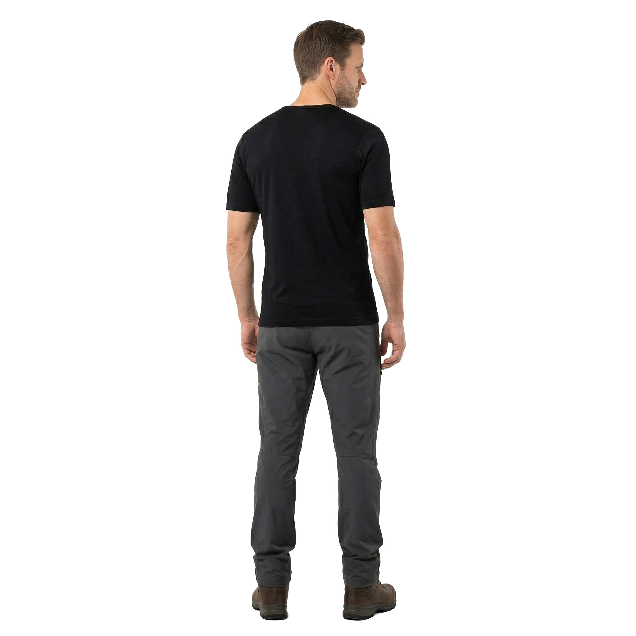 Westborn T-shirt med merinould, Black, large image number 3