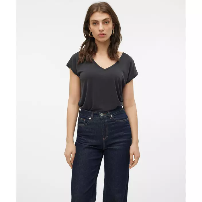 Vero Moda VMFILLI Damen T-shirt, Black, large image number 1