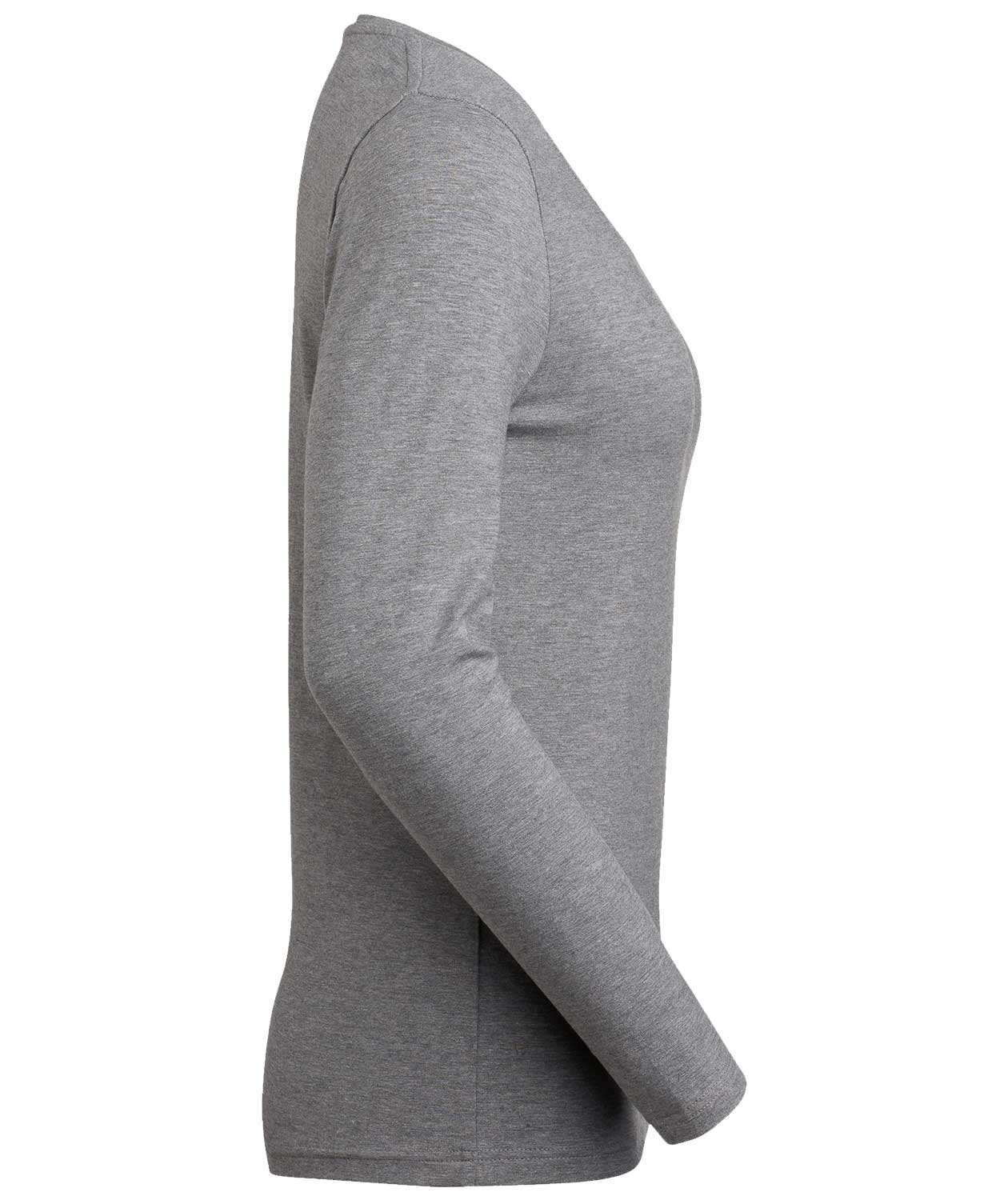 South West Lily &oslash;kologisk lang&aelig;rmet dame T-shirt, M&oslash;rk Gr&aring;meleret, large image number 2