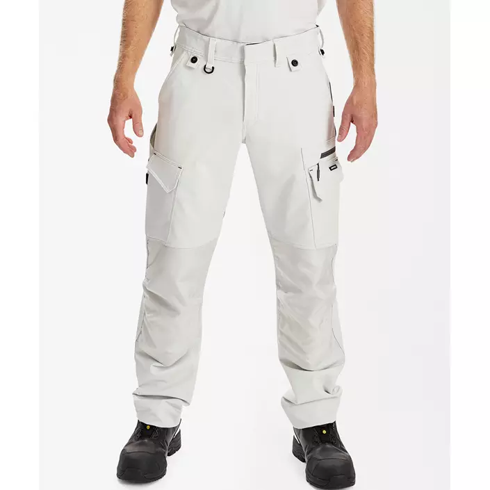Engel Entire arbetsbyxa full stretch, Bone White/Anthracite Grey, large image number 1