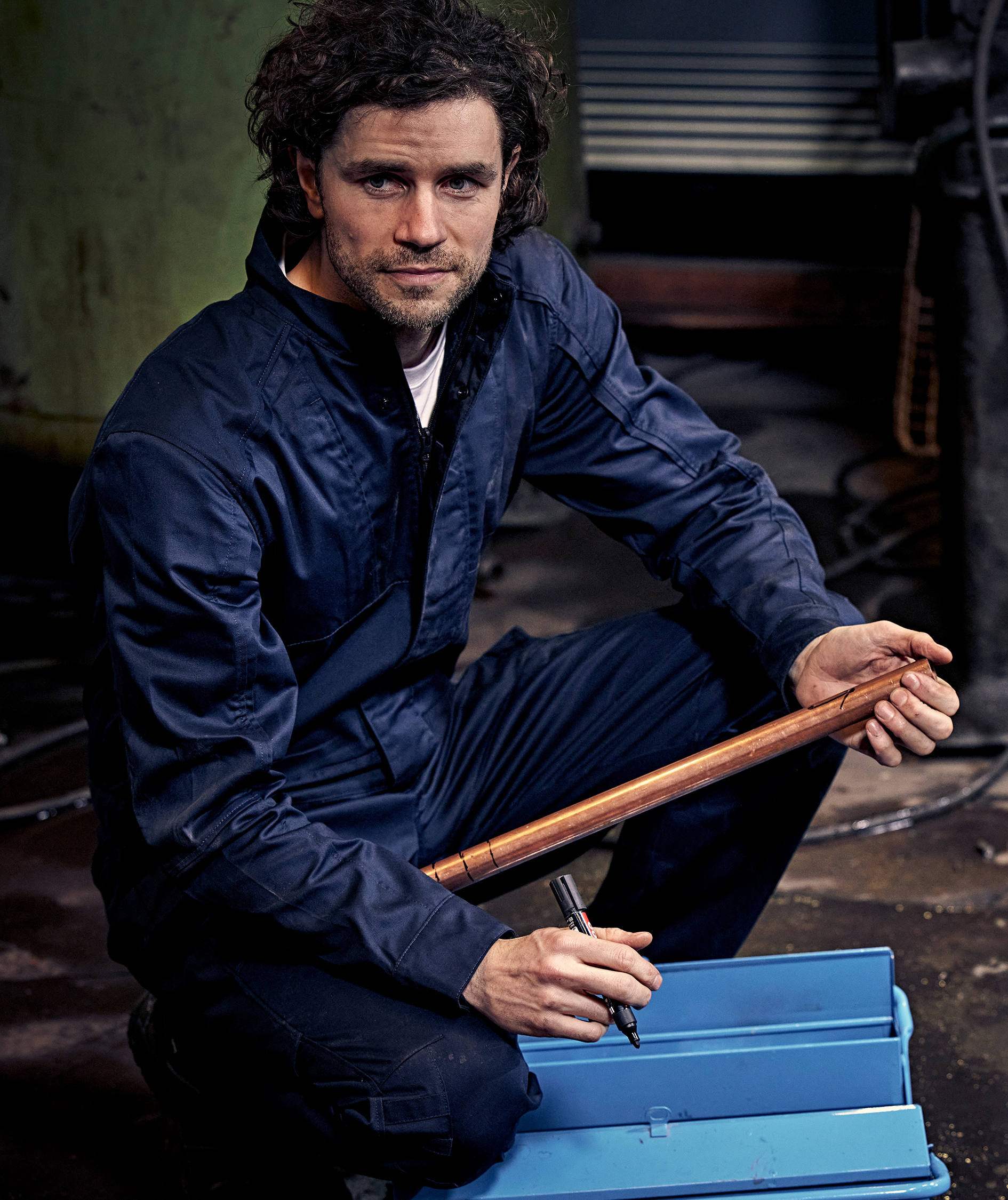 Fristads Green coveralls 8930 GWM, Dark Marine Blue, large image number 4