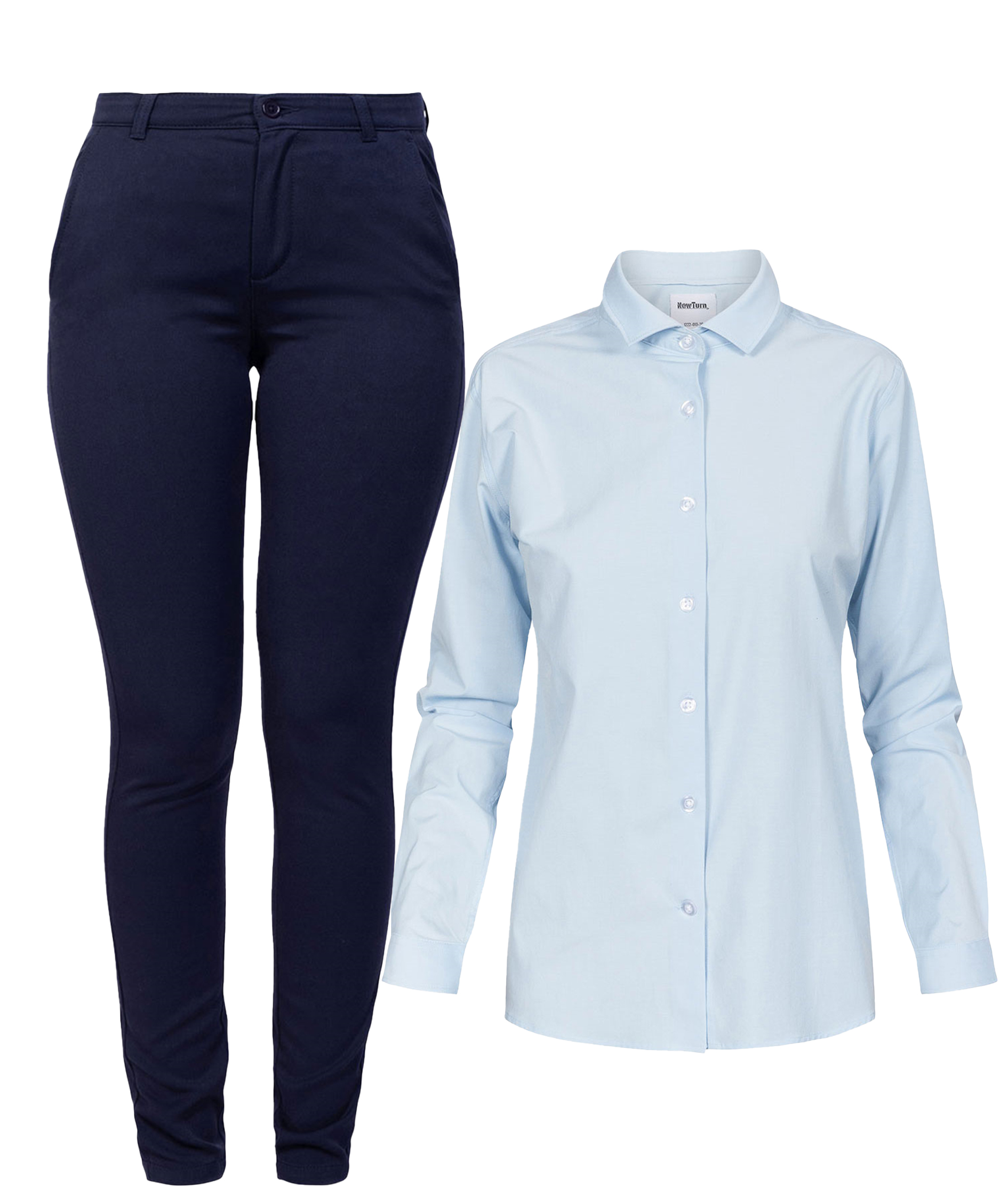 Set f&uuml;r Damen mit Slim Fit Hemd und Chinohose, , large image number 0