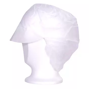 FIT-ON cap with hairnet 100 pcs., White