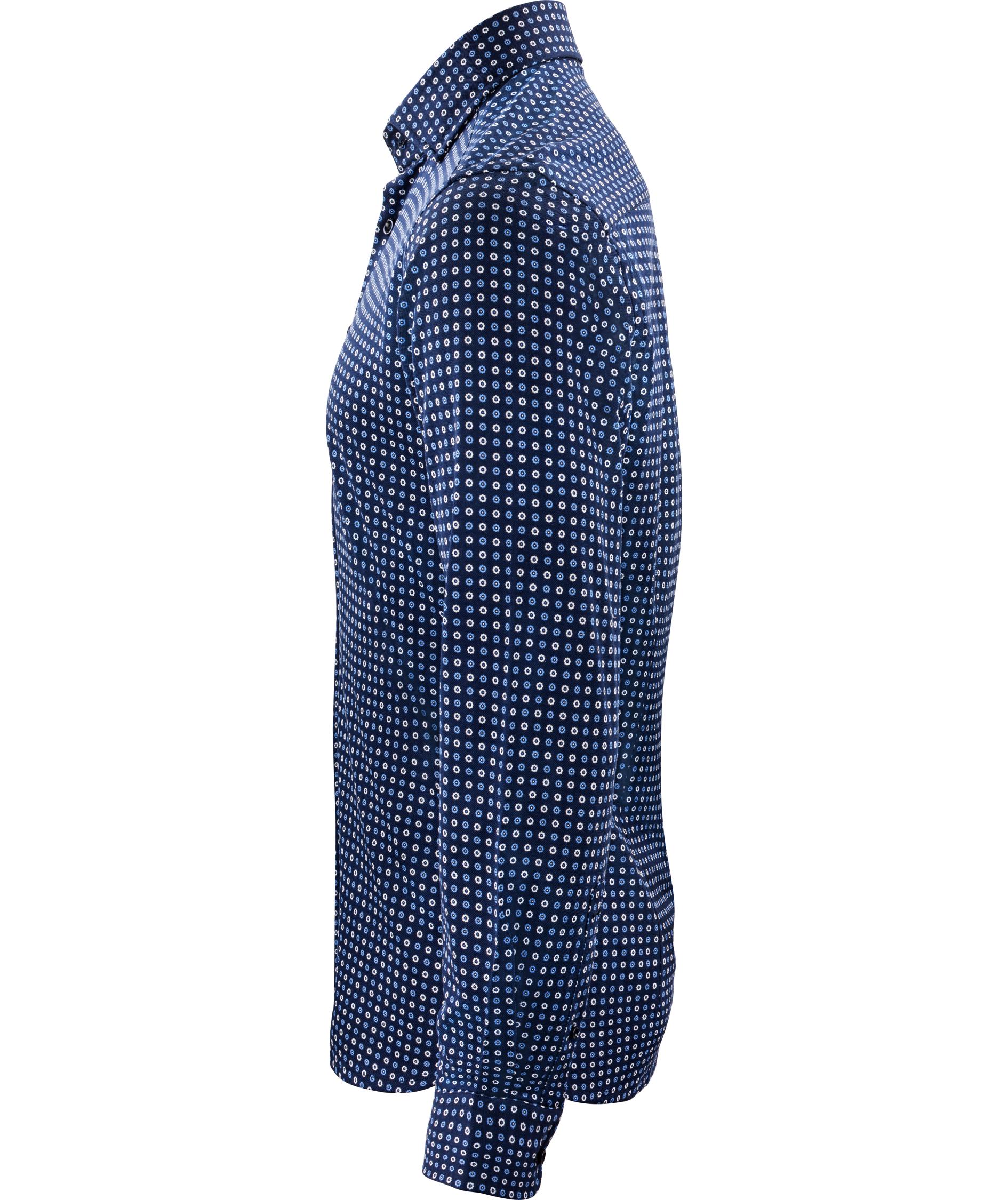 J. Harvest & Frost Piqu&eacute; Indigo Bow 131 slim fit skjorte, Blue Print, large image number 2