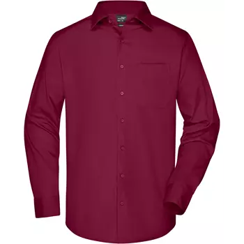 James & Nicholson modern fit  shirt, Burgundy