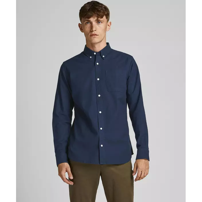 Jack & Jones Premium JPRBROOK Slim fit Oxford shirt, Navy Blazer, large image number 1
