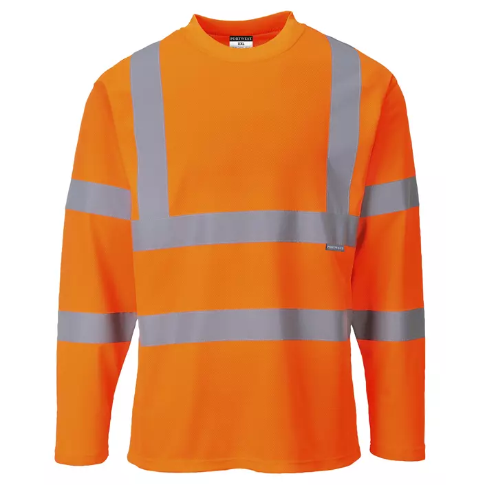 Portwest langermet T-skjorte, Hi-vis Orange, large image number 0