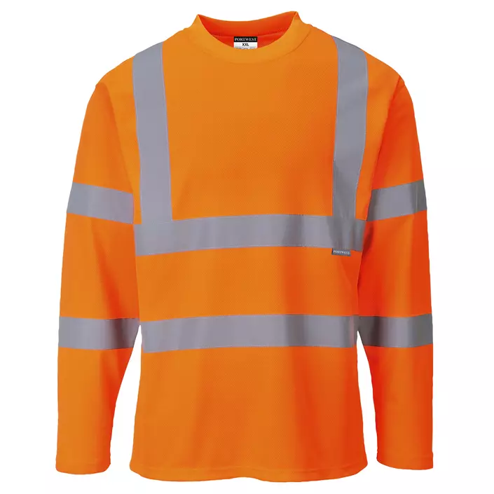 Portwest langermet T-skjorte, Hi-vis Orange, large image number 0