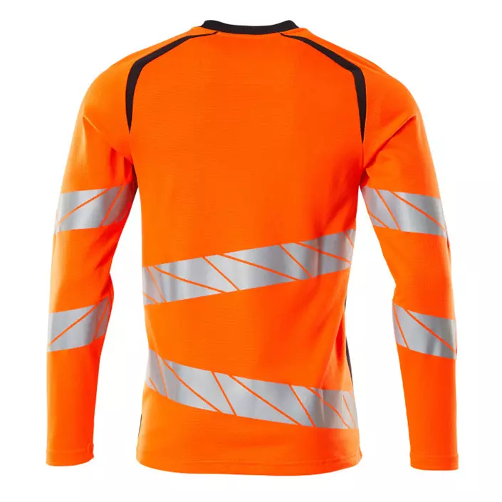 Mascot Accelerate Safe langermet T-skjorte, Hi-vis Orange/Mørk Marine, large image number 1
