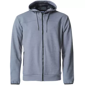 Clique Ottawa hoodie with full zipper, Grey