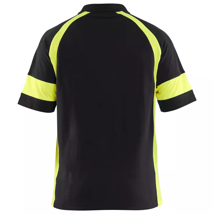 Blåkläder polo T-skjorte, Svart/Hi-Vis Gul, large image number 1