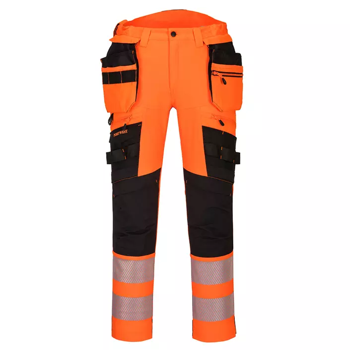 Portwest DX4 craftsmens trousers full stretch, Hi-Vis Orange/Black, large image number 0